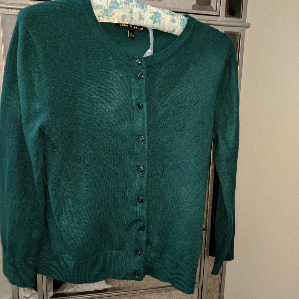 Cable and Gauge Button Down Sweater